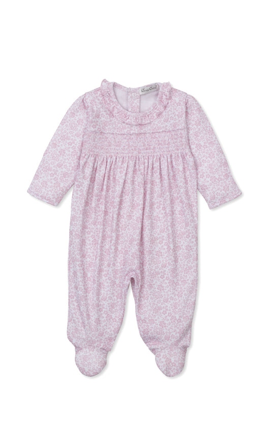Country Gardens Footie PRT Smocked Pink
