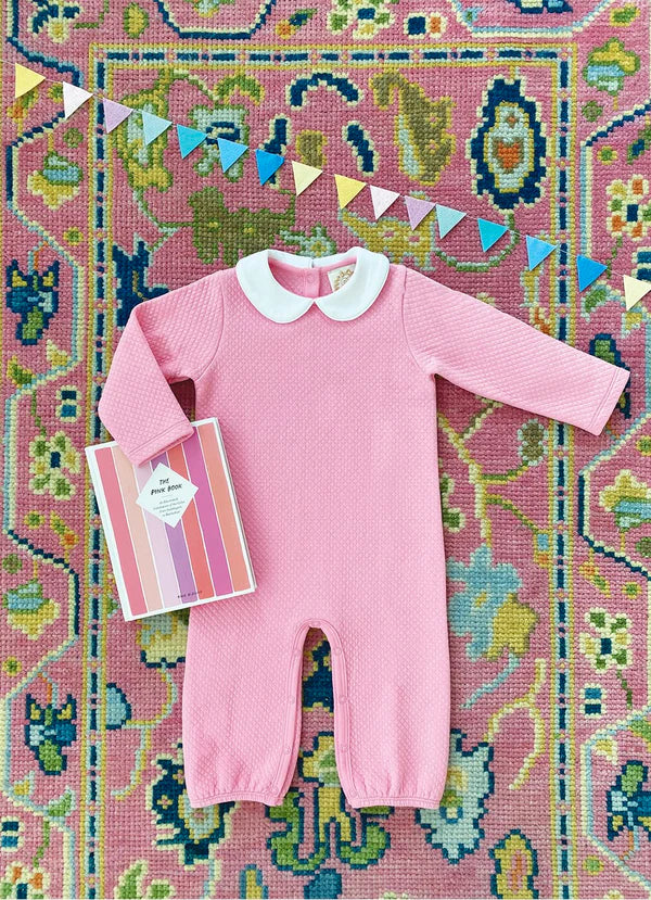 Poppy Dell Playsuit - Quilted Hamptons Hot Pink/Worth Ave White