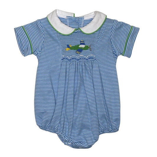 Airplane Silas Bubble Periwinkle Bitty Stripe Knit