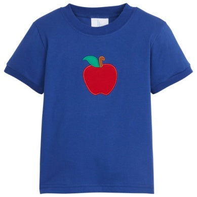 Applique T-Shirt Apple and Basic Short Red Twill Set
