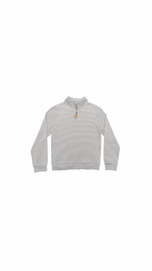 Collins Quarter Zip Khaki Stripe