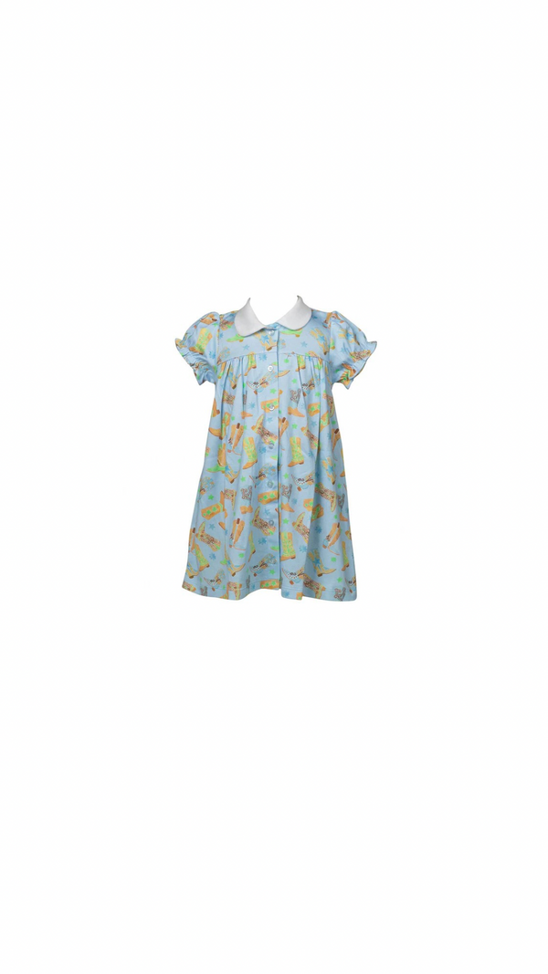 Boots Button Front Dress