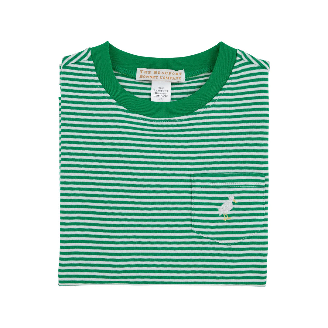 Carter Crewneck-Pocket Kiawah Kelly Green Stripe/Multicolor