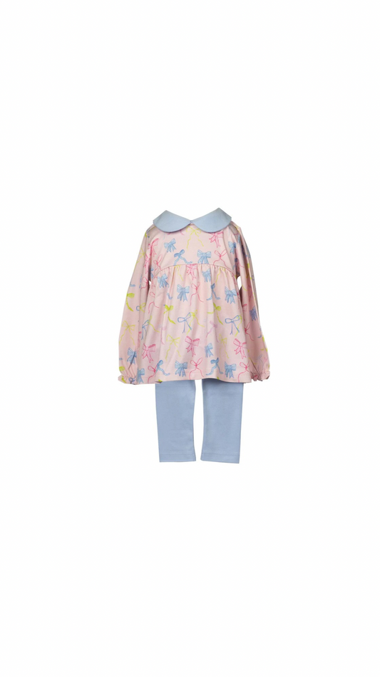 Ribbon Party Long Sleeve Tunic Set