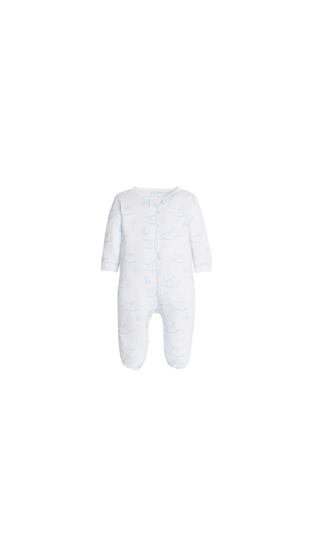 Zippered Footie Blue Rocking Footie