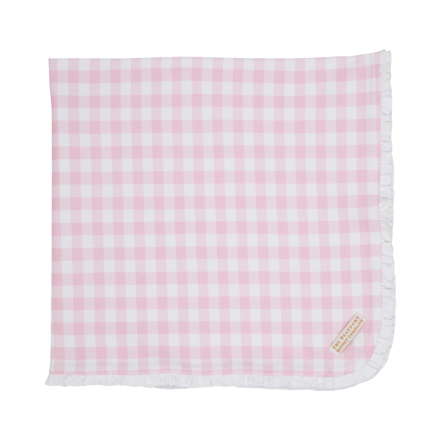 Baby Buggy Blanket Palm Beach Pink Gingham/Worth Avenue White