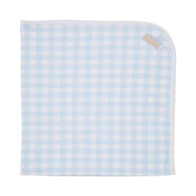 Baby Buggy Blanket Buckhead Blue Gingham/Worth Avenue White