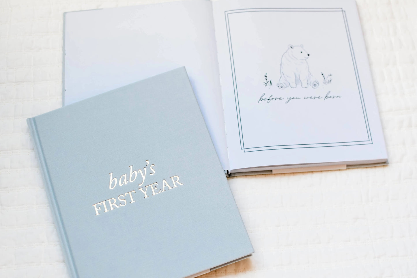 Baby's First Year Memory Book & Photo Album Sky Blue