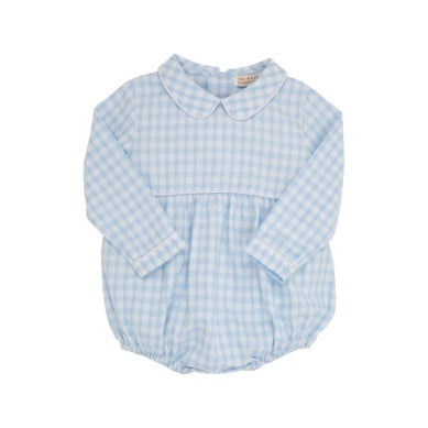 Long Sleeve Bradford Bubble Flannel Beale Street Blue Gingham/Worth Avenue White