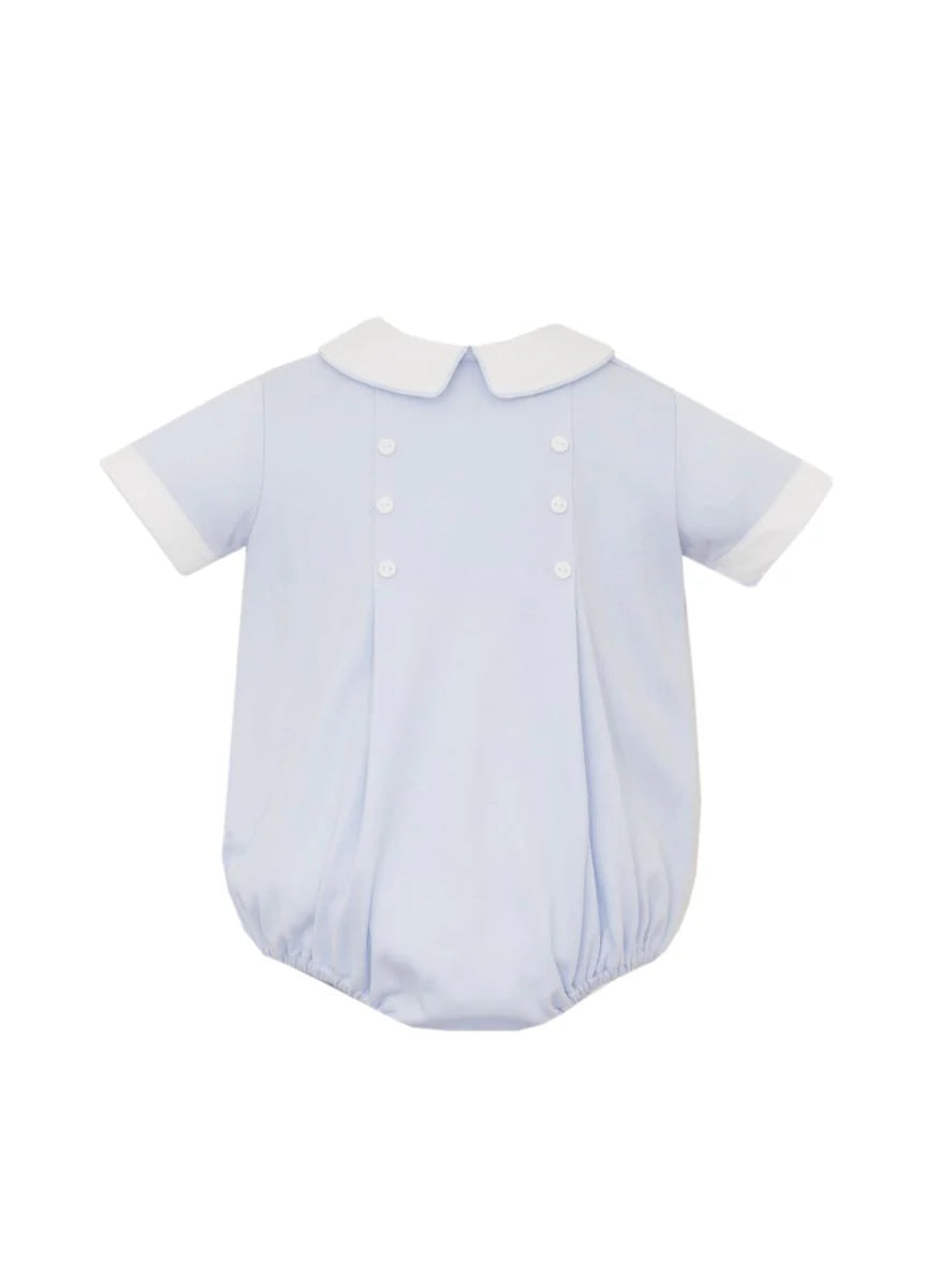 Bennett Light Blue Knit Bubble Short Sleeve