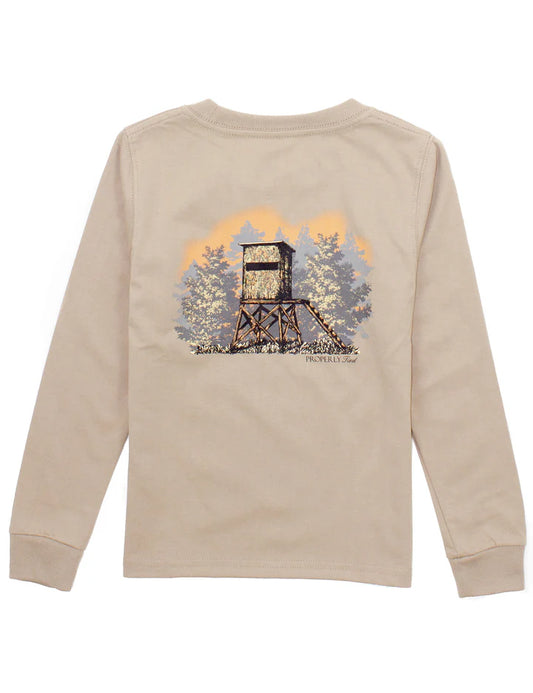 Boys Deerstand Long Sleeve Sand