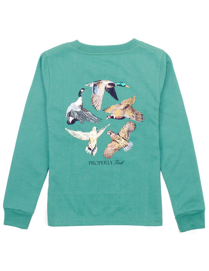 Boys Flock Long Sleeve Teal