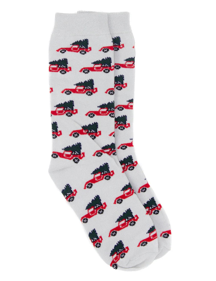 Boys Lucky Duck Sock Christmas Truck