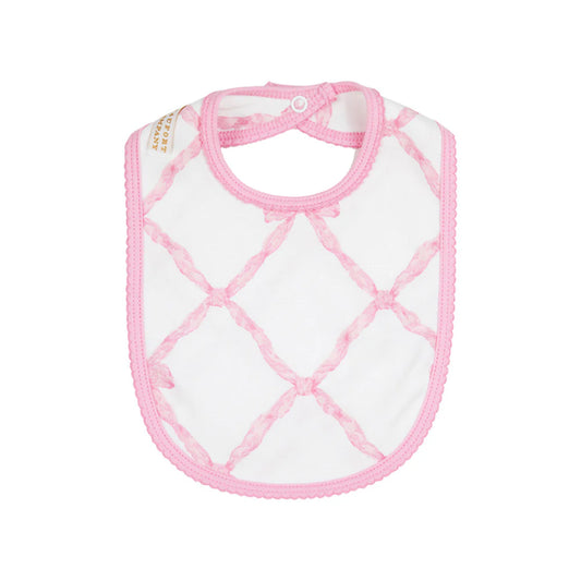 Burp Me Bib Belle Meade Bow with Pier Party Pink