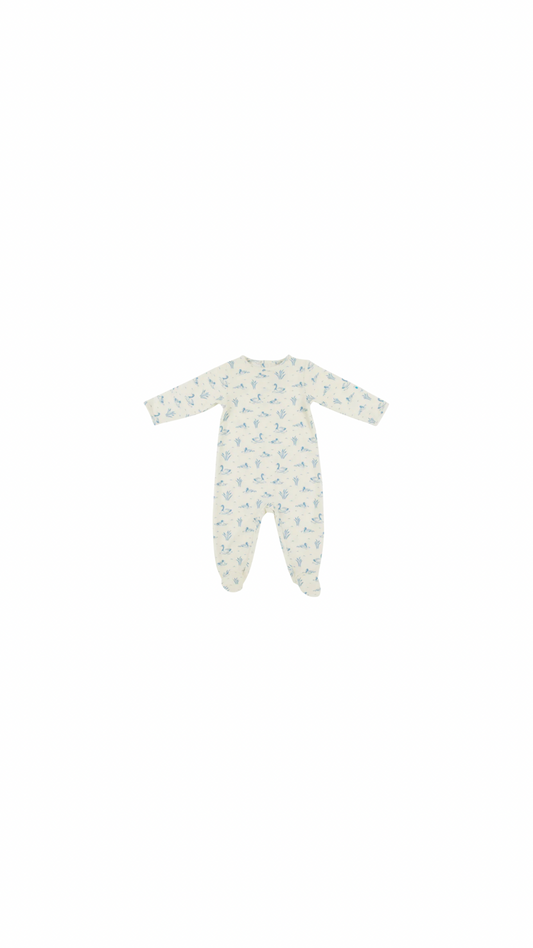 Rock Me Romper - Pima Quack Quack Honk (Palmetto Pearl)/Barrin