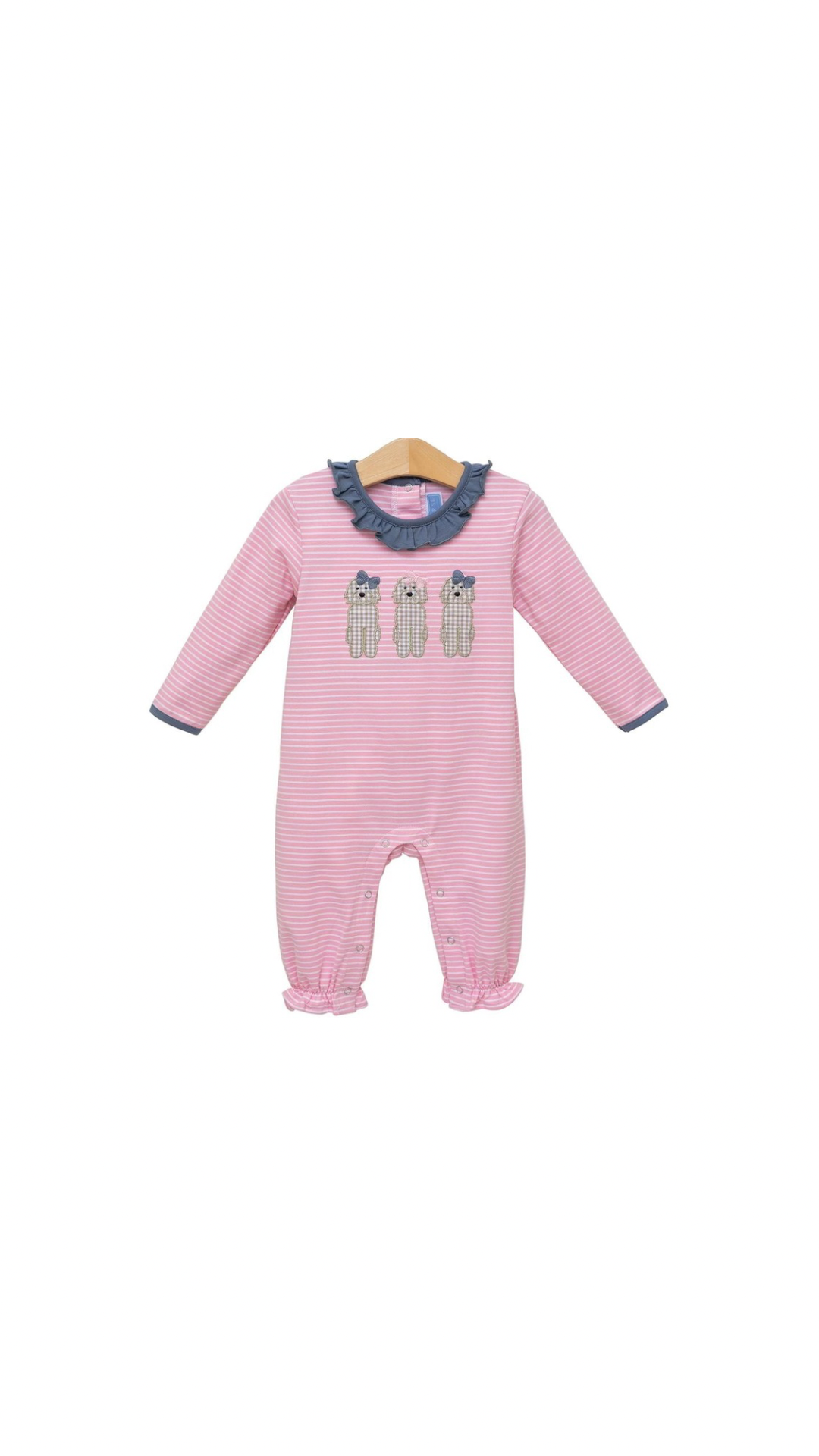 Dog Ruffle Romper Pink