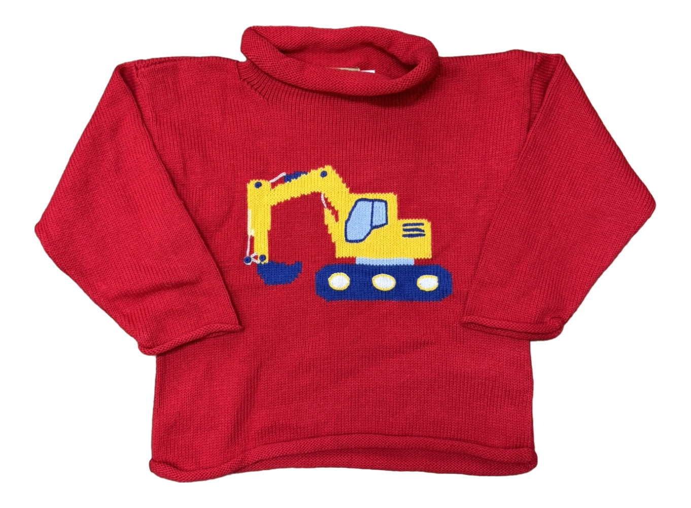 Roll Neck Backhoe with Deep Red