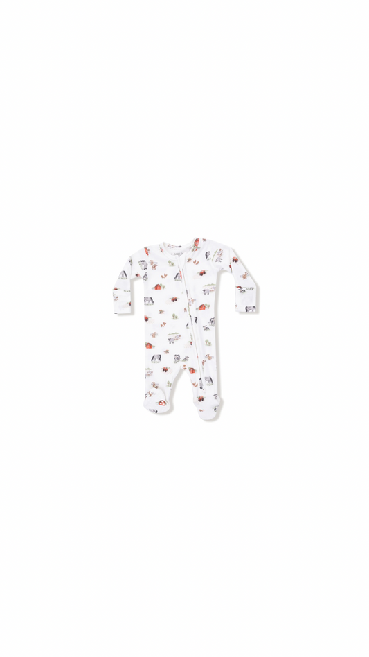 Little Farm - 2 Way Zipper Footie