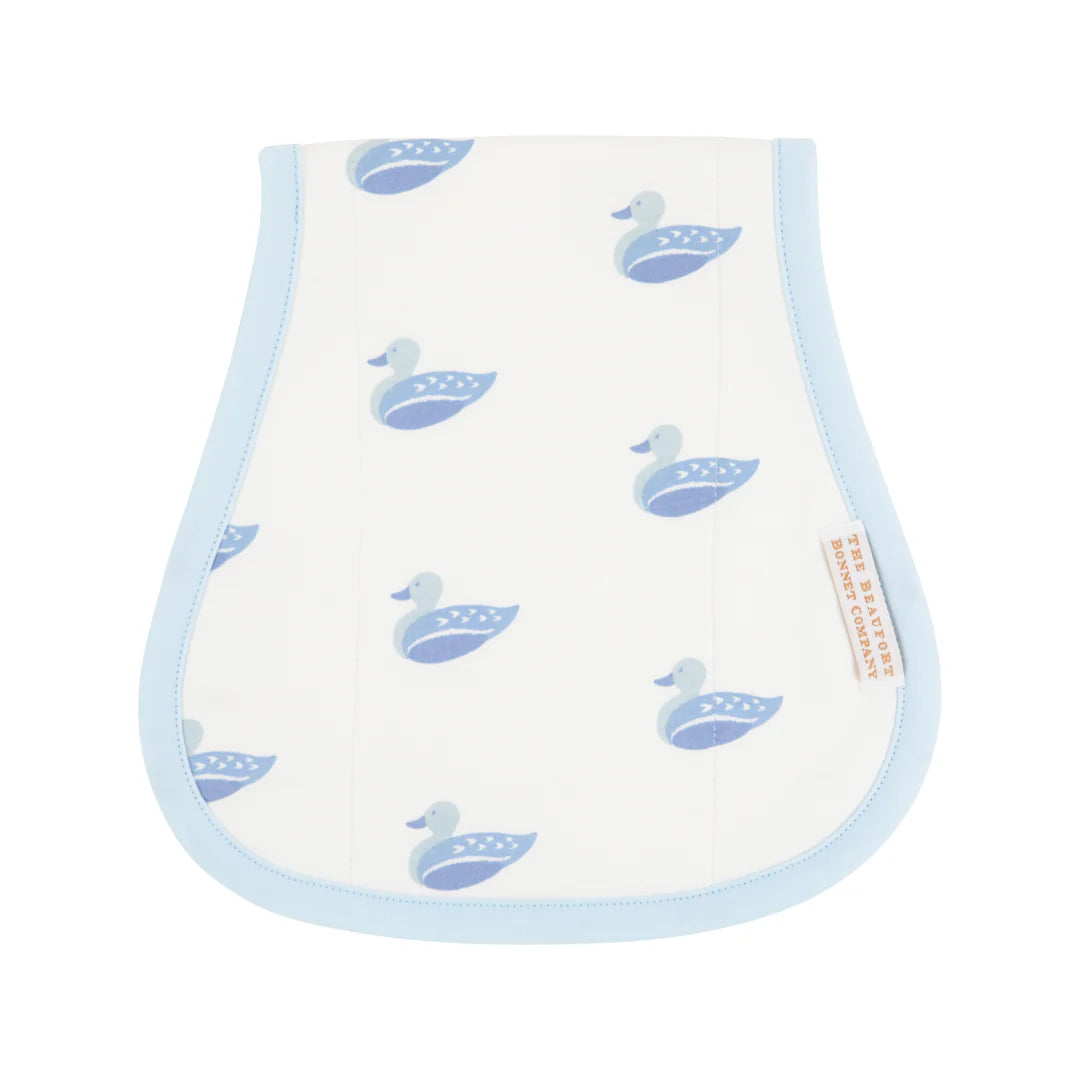 Oopsie Daisy Burp Cloth Merrimack Quack Quacks with Buckhead Blue