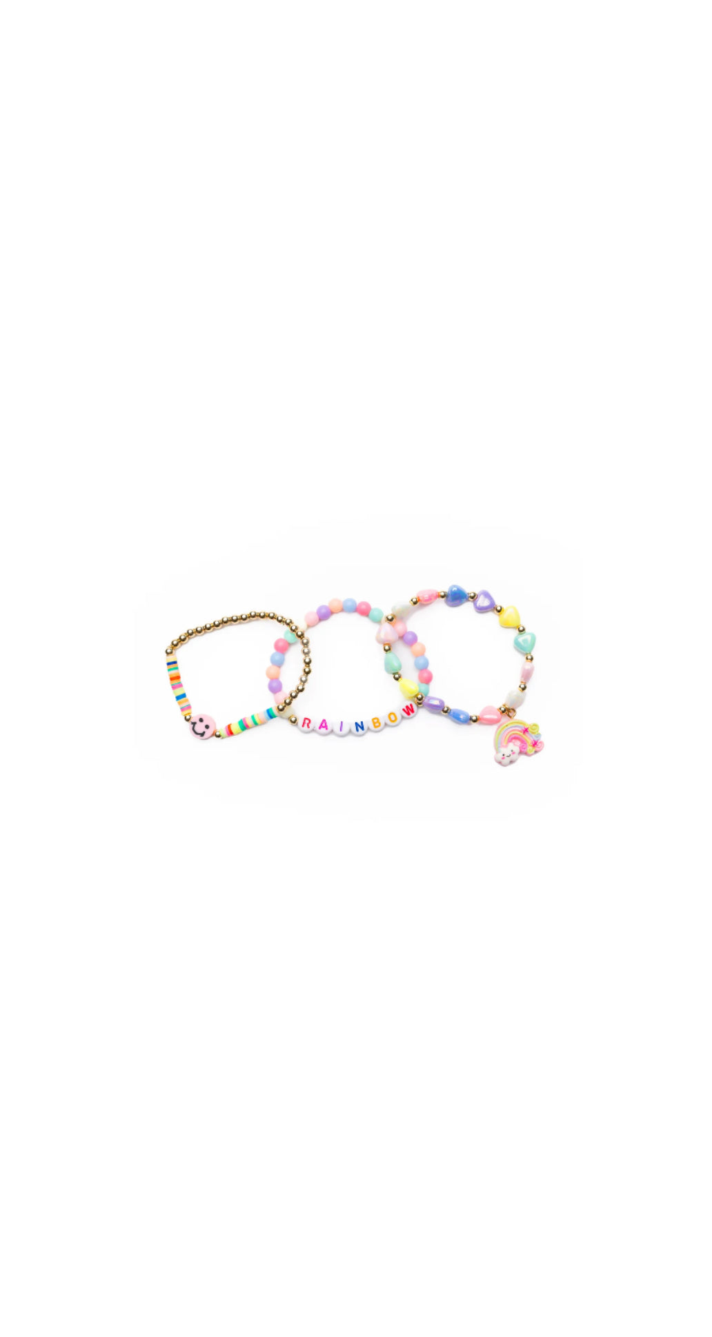 Rainbow Smiles Bracelet Set, 3pc