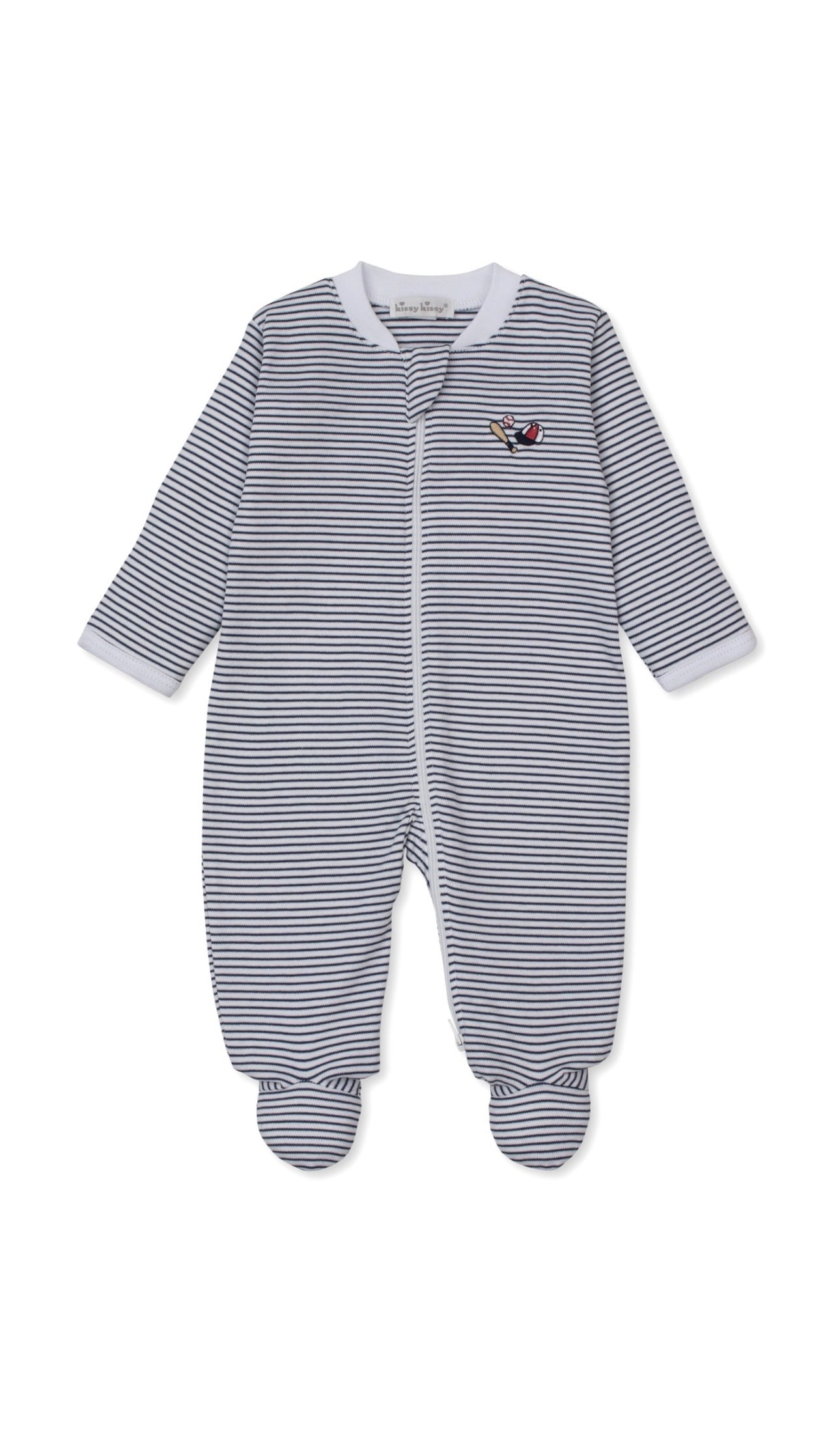 Fly Ball Footie w/ Zip STR  Navy