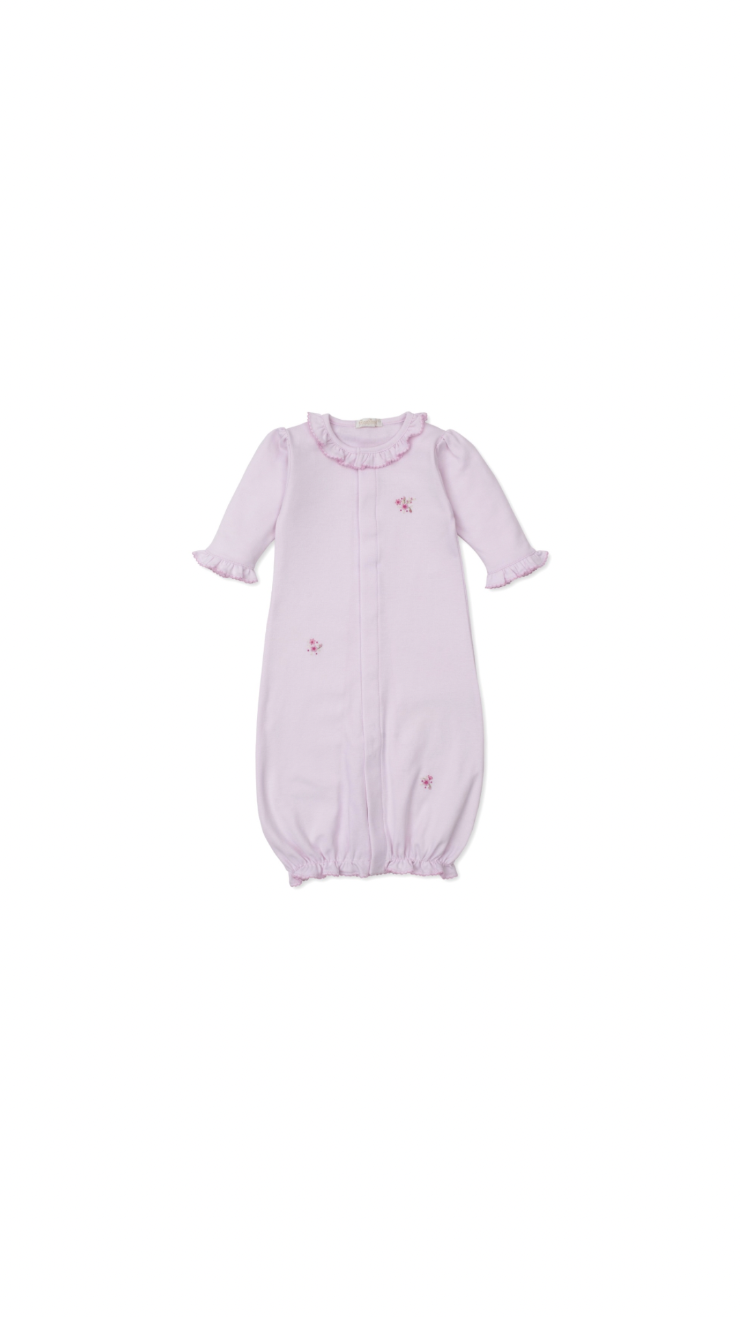 Pink SCE Rose Blooms Conv. Gown w/ Hand Emb