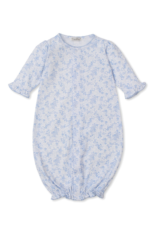 Light Blue Old English Roses Convertible Gown