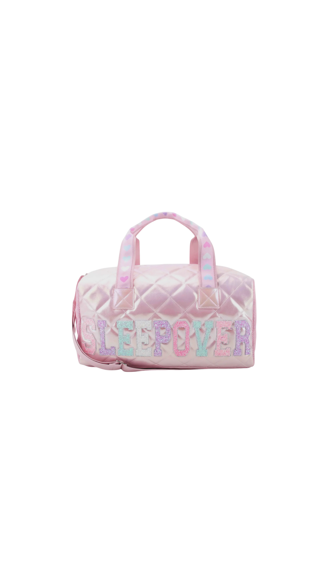 'sleepover' Metallic Quilted Large Duffle Bag
