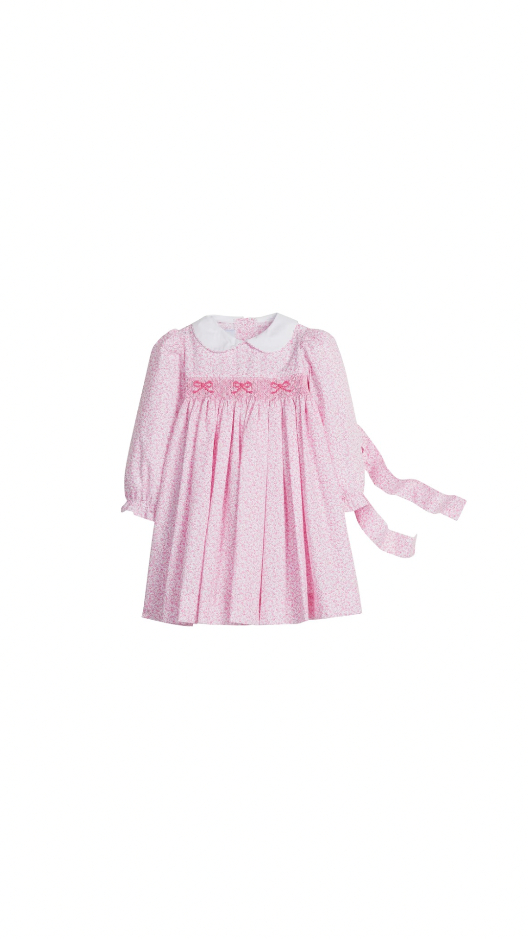 Smocked Natalie Dress - Pink Vinings