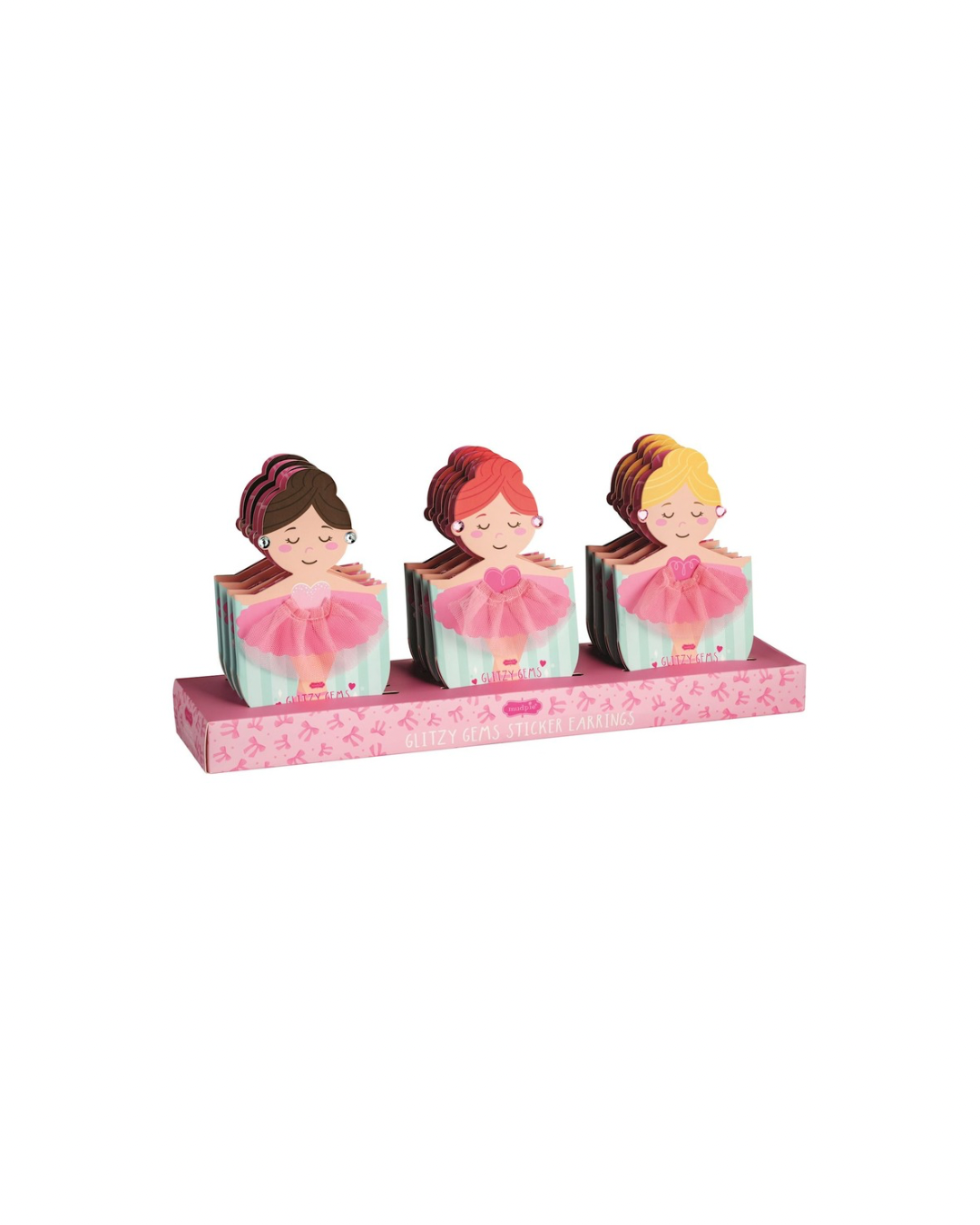 Ballerina Glitzy Gems Sticker Earrings Assortment