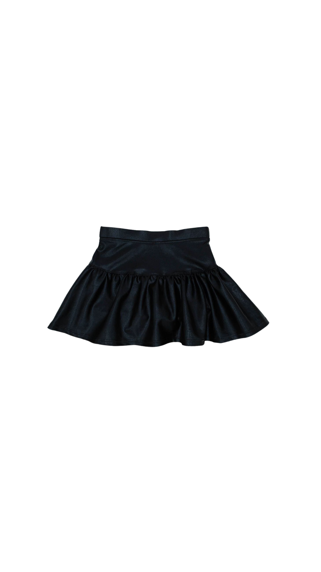 Gathered Skort In Black Shimmer