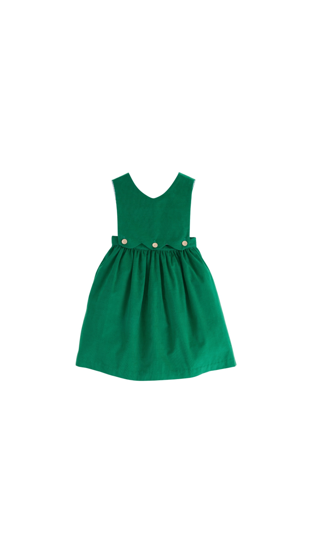 Button Panel Jumper - Evergreen Corduroy