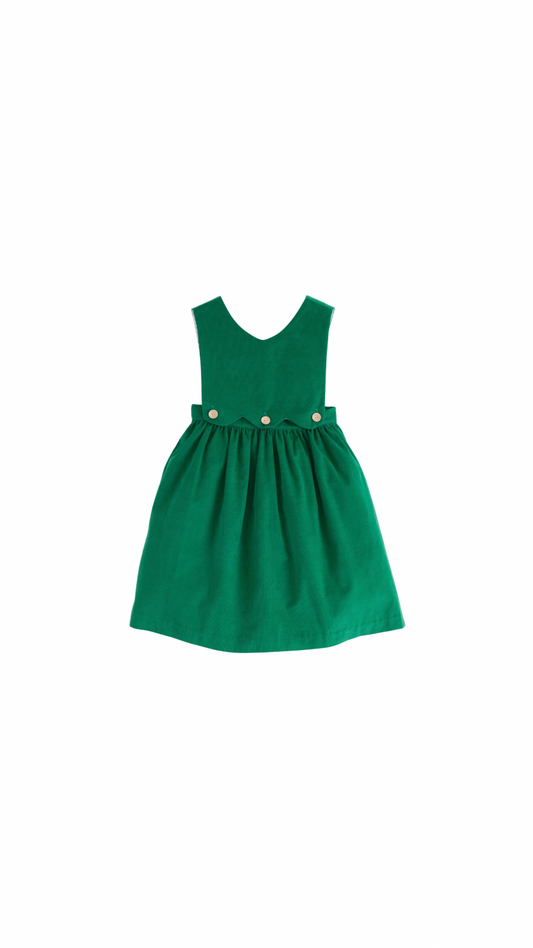 Button Panel Jumper - Evergreen Corduroy