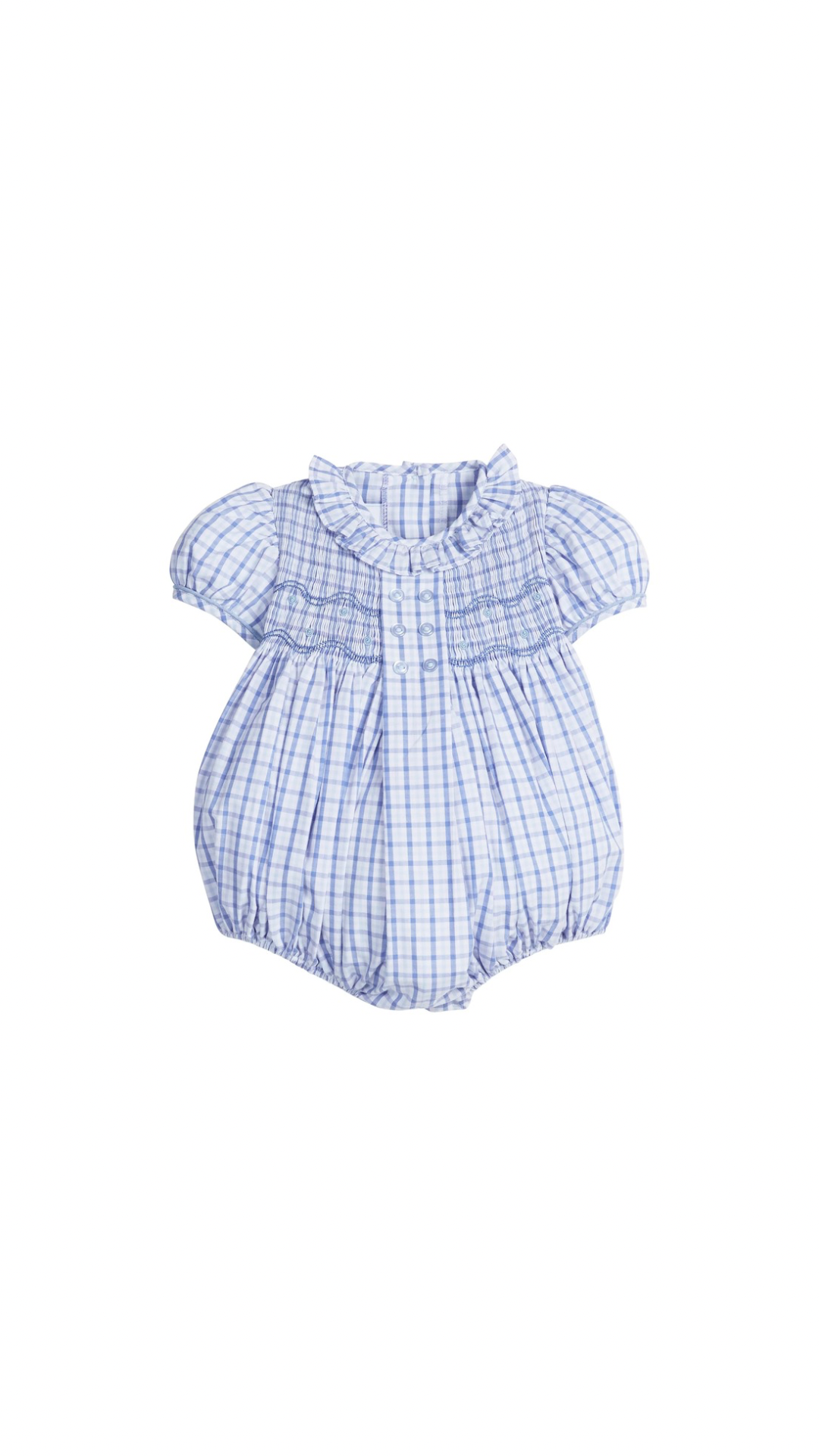 Smocked Bridget Bubble - Woodberry Plaid