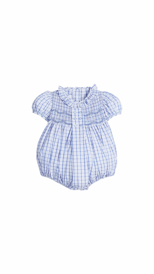 Smocked Bridget Bubble - Woodberry Plaid