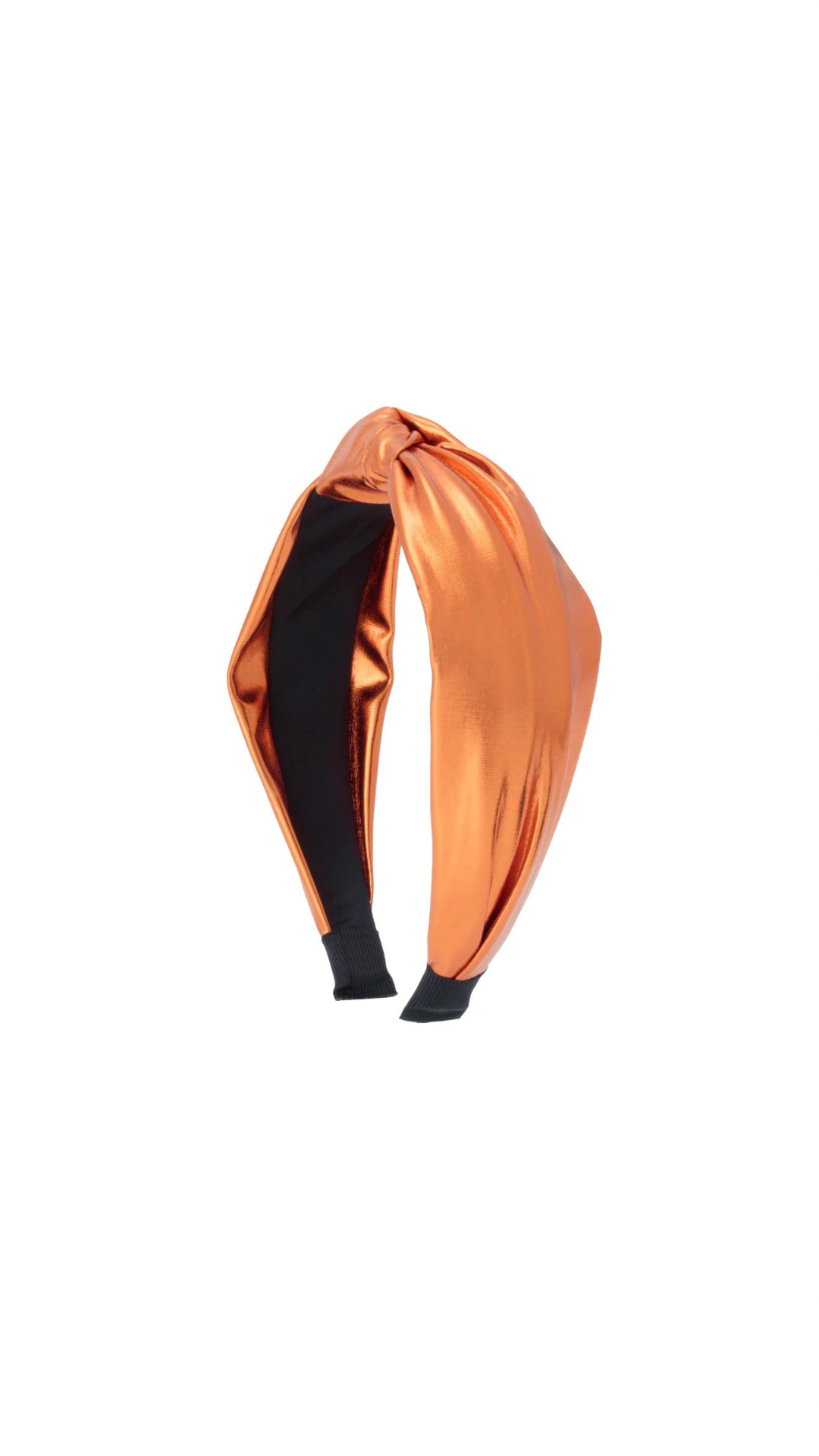 Top Knot Headband in Orange Metallic