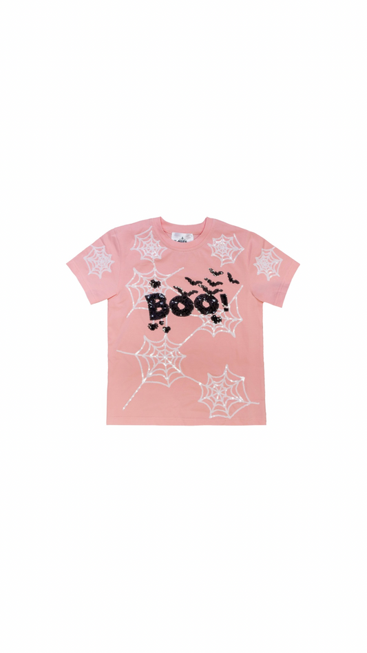 Pink Boo Spider Web Shirt