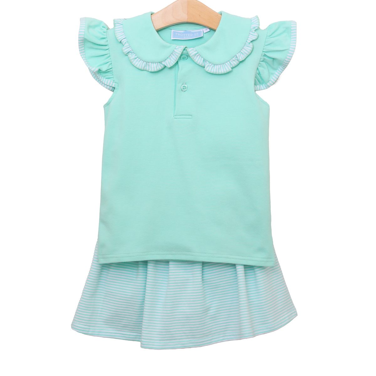 Camilla Skort Set- Mint Stripe