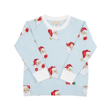 Cassidy Comfy Crewneck Boys Dear Santa(Buckhead Blue)/Worth Avenue White