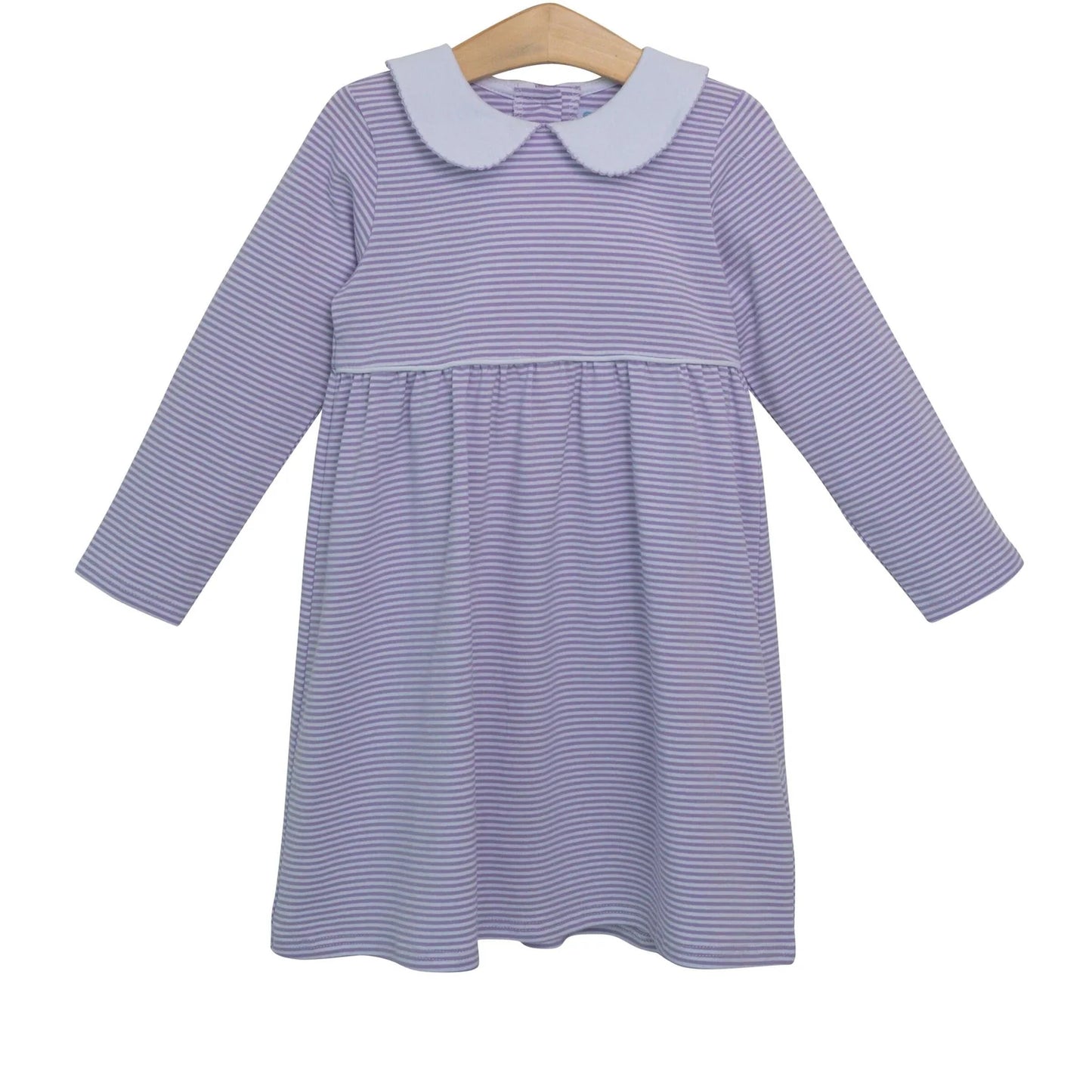 Claire Long Sleeve Dress Lavender Stripe