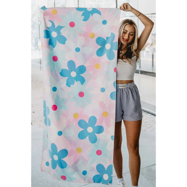 Cool Flowers Quick Dry Beach Towel