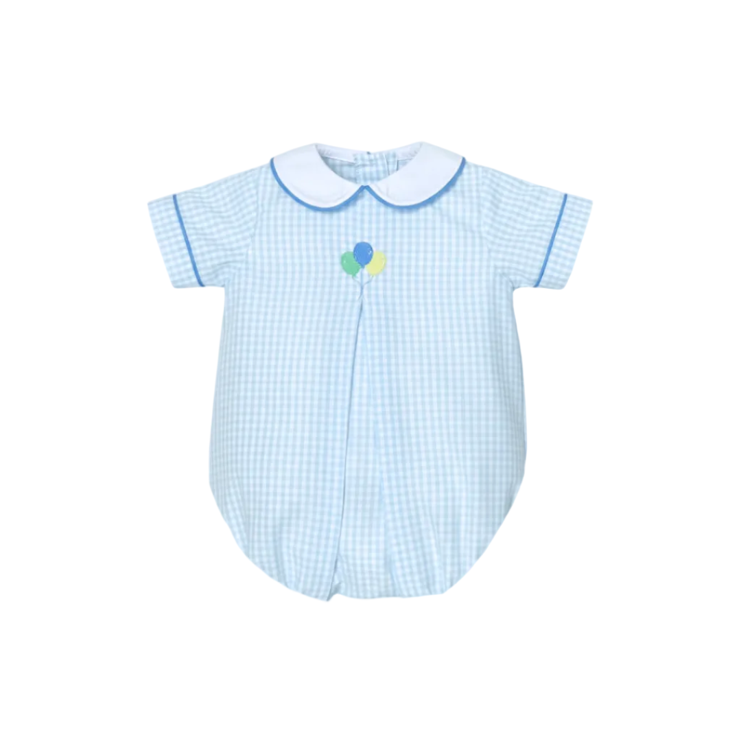 Birthday Edmund Bubble, Light Blue Medium Gingham