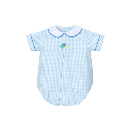 Birthday Edmund Bubble, Light Blue Medium Gingham