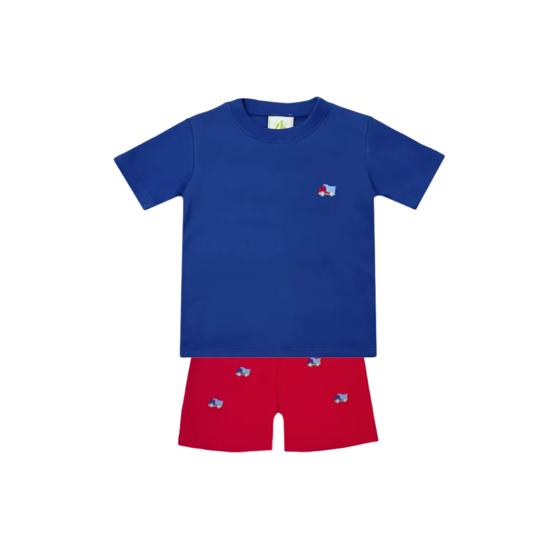 Construction Play Short Set, Knit