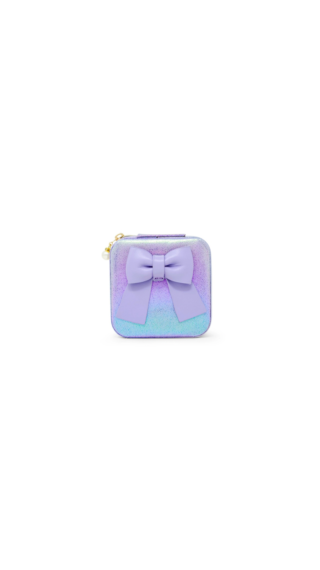 Shiny Jumbo Bow Jewelry Box Purple