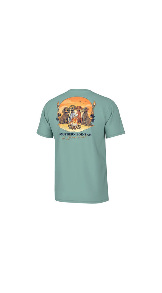 Youth Bird Dog Bonfire Short Sleeve Tee Emerald Coast