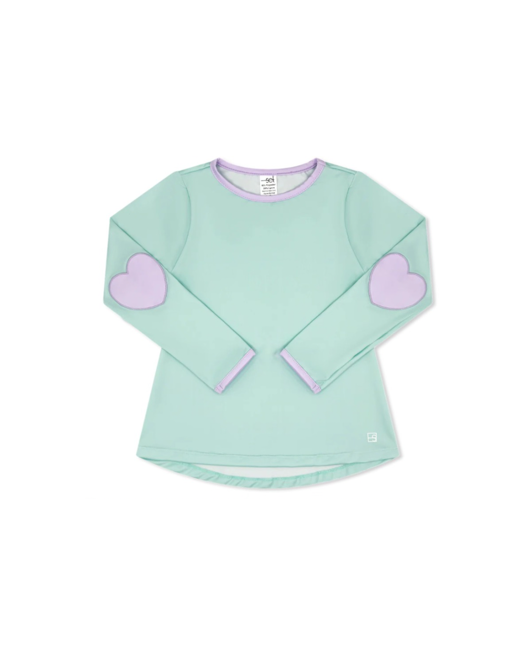 Kylie Tee Long Sleeve Cool Mint, Petal Purple