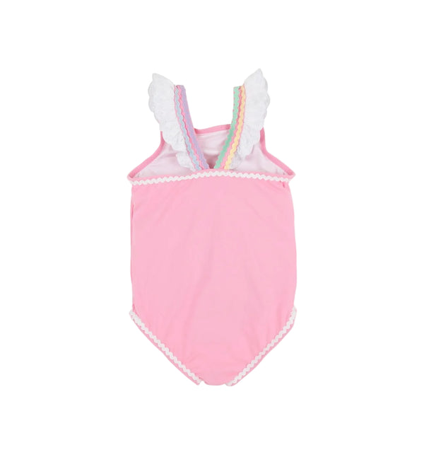 Long Bay Bathing Suit Hamptons Hot Pink/Worth Ave White/Multicolor