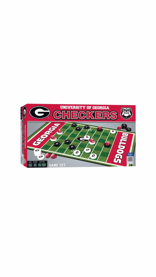 Georgia Bulldogs Checkers Board Game