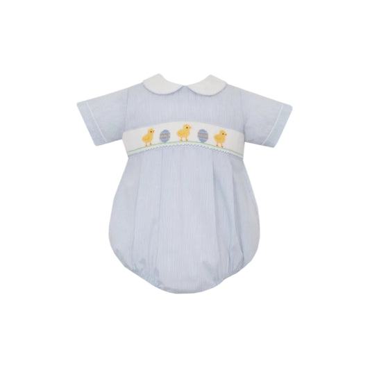 Easter Chicks Boys Light Blue Tiny Stripe Bubble